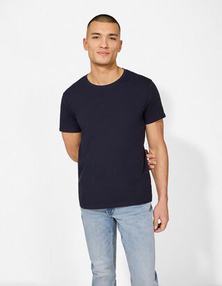 T-shirt - Effen - donkerblauw