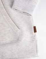 Majica s kapuljačom - Klokan-džep - svijetlo siva