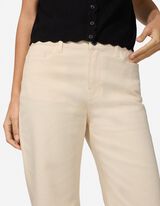 Culotte - High Waist - wei&szlig;