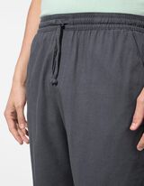 Pantaloncini - Misto lino - blu scuro