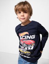 Longsleeve - Hot Wheels - donkerblauw