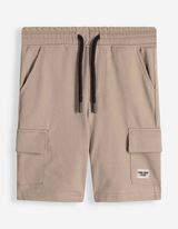 Cargoshorts - Aufgesetze Taschen - Taupe