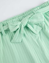Culotte hlače - Rebrasta struktura - svijetlo zelena