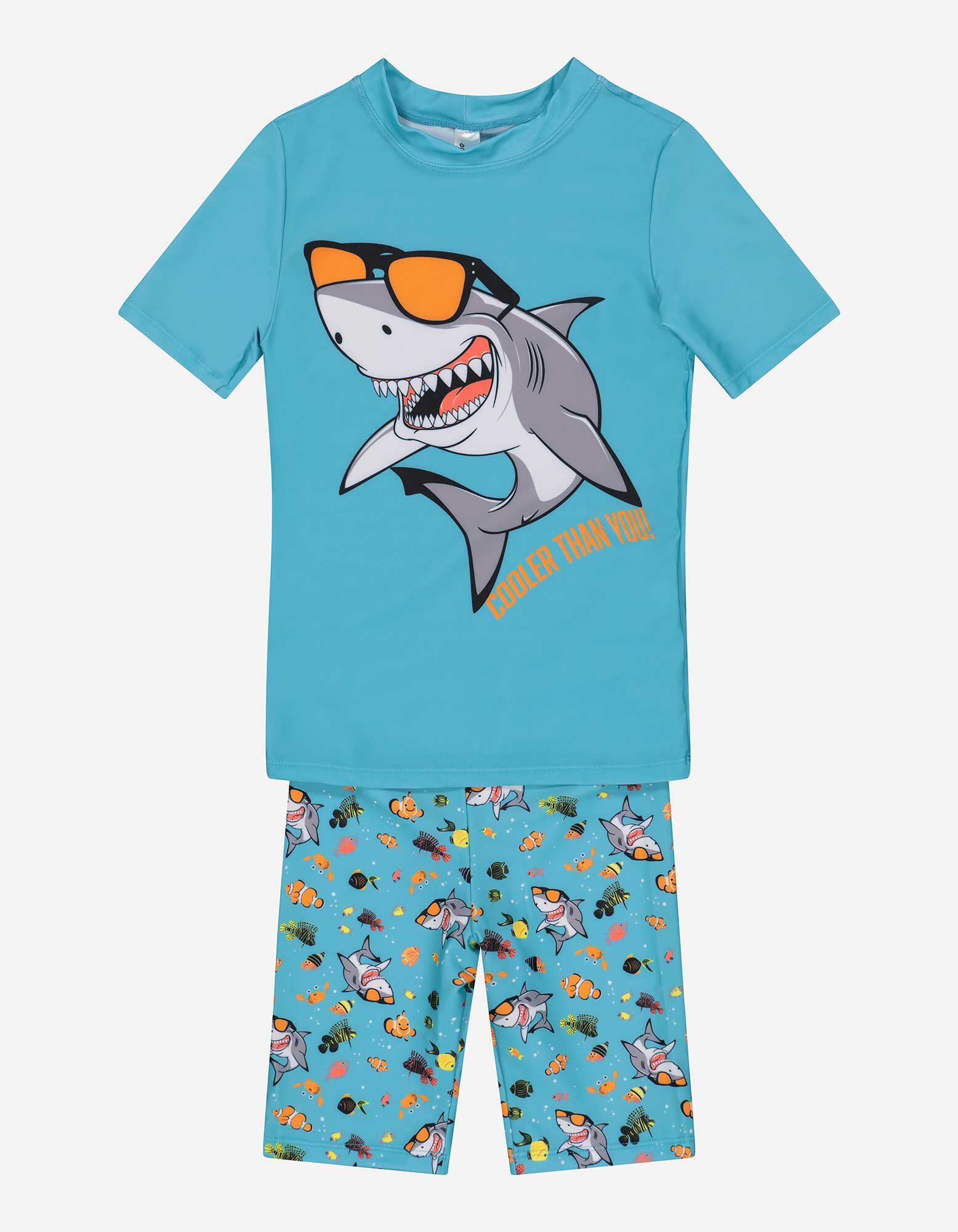 Jungen Bade Set aus T-Shirt und Shorts - UV 50+