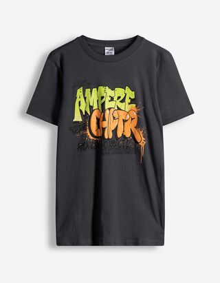 T-Shirt - Frontprint - dunkelgrau