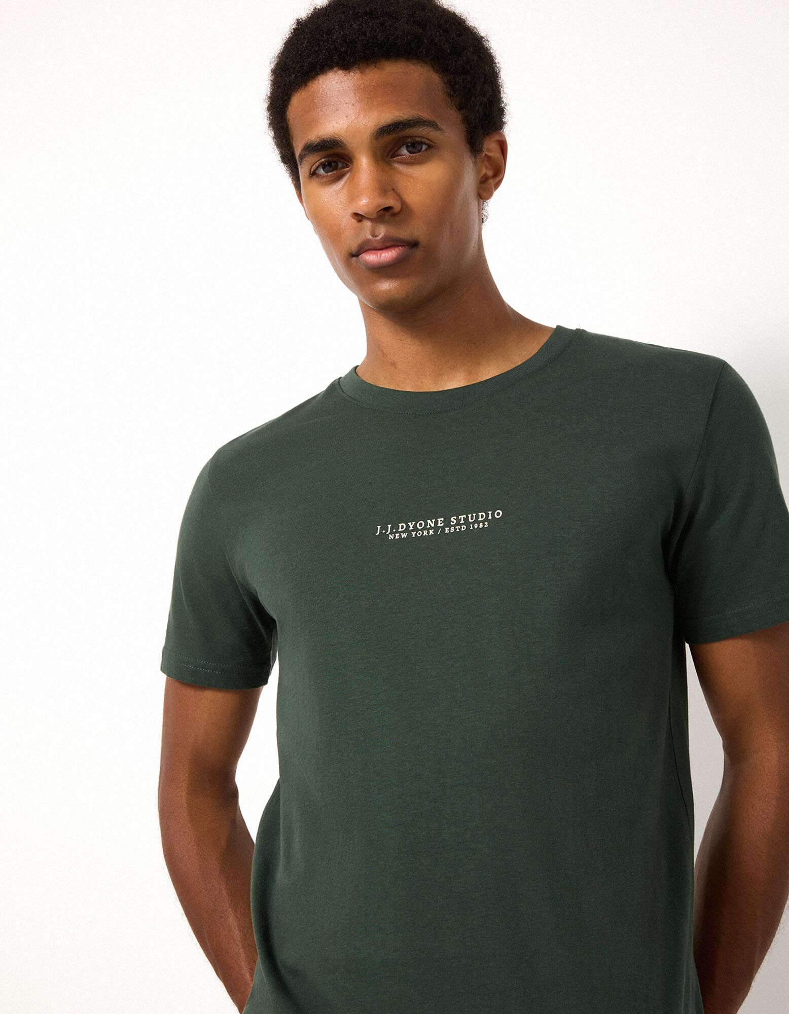 T-Shirt - einfarbig - Khaki