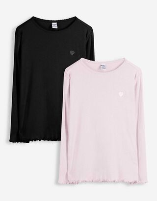 Langarmshirt - Stickerei