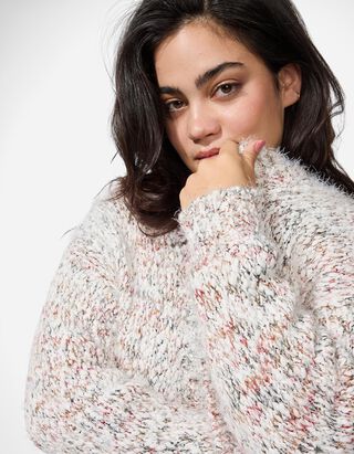 Cardigan - Plüsch - weiß