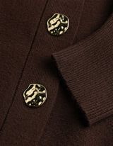 Cardigan - Knopfleiste - dunkelbraun