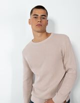 Maglione - A nido d'ape - beige