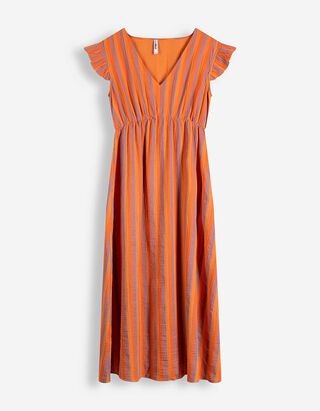 Kleid - Allover-Print - hellrot