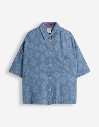 Bluse - mid blue denim - blau