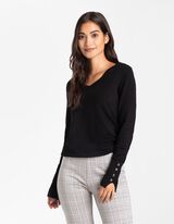 Trui - LENZING™ ECOVERO™ - zwart