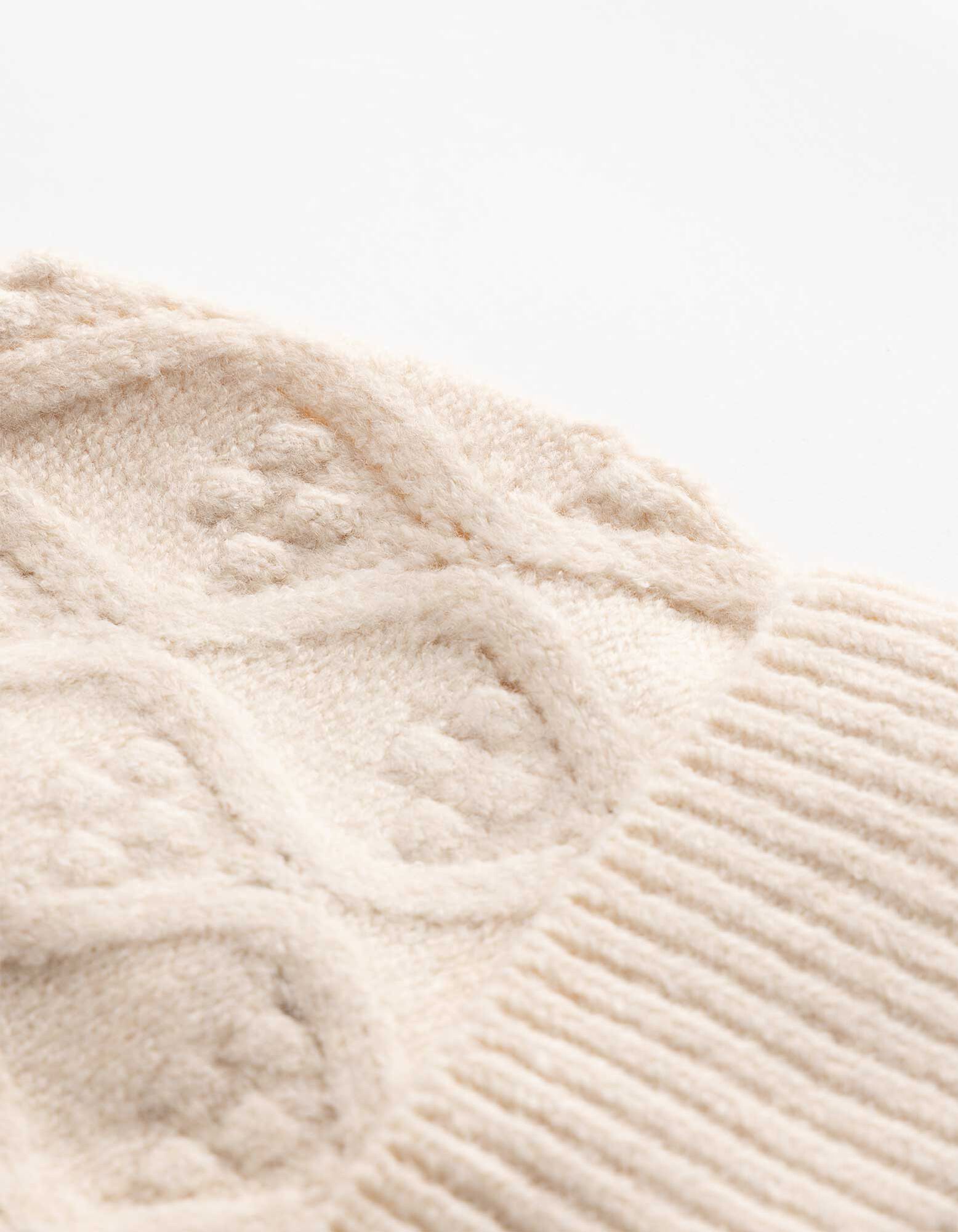 M&uuml;tze - Zopfstrick - Beige