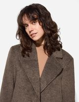 Plašč - Videz volne - rjava