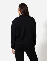 Sweatjacke - Modal-Anteil - schwarz