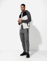 Felpa aperta - Design multicolore - grigio