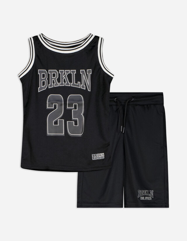 Set di top e pantaloni - Righe a contrasto - nero