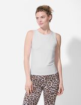 Majica na bretele - slim model - bela