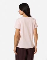 T-shirt - Borduursels - Lichtroze