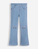 Jeggings - Broderie - Bleu