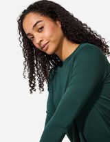 Tričko s dlouhým rukávem - Prodyšné - tmave zelena