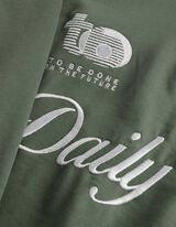 Sweatshirt - Polokragen - dunkelgr&uuml;n