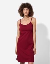 Šaty v áčkové linii - Špagetová ramínka - tmave cervená