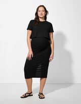 Umstandsshirt - Kurze Ärmel - schwarz