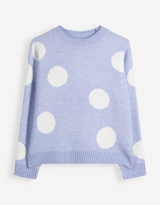 Pullover - Polka Dots - Hellblau