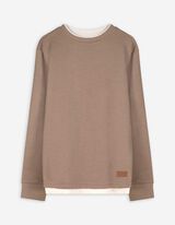 Langarmshirt - Oversized Fit - dunkelbeige