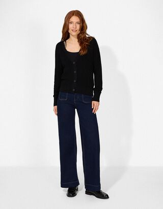 Jeans - Hoge taille - donkerblauw