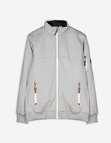 Sweatjacke - Wattierung - hellgrau