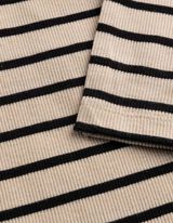 Langarmshirt - Streifen - beige