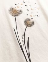 Tričko - Třpytiv&yacute; potisk - b&iacute;l&aacute;