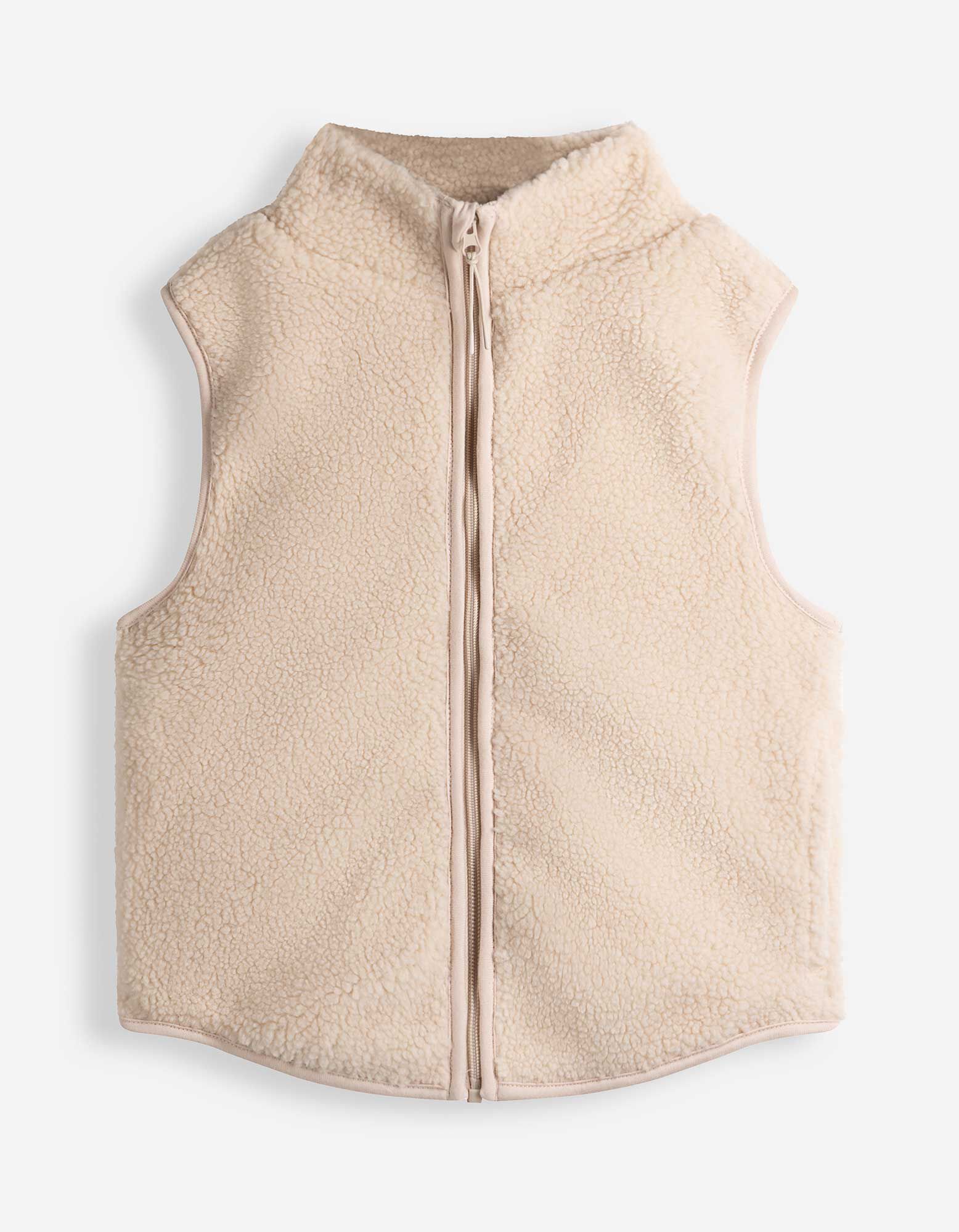 Weste - Teddyfell - Beige