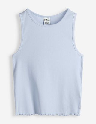 Top - Muschelsaum - Hellblau