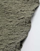 Majica na bretele - Naborani izgled - tamno-zelena