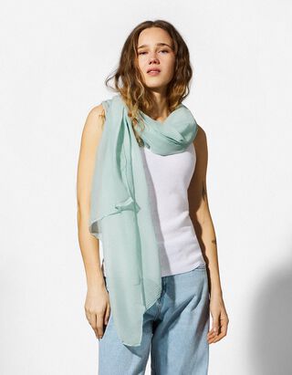 Tuch - Plissee - t&uuml;rkis