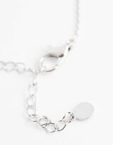 Kette - Ziersteine - silberfarben