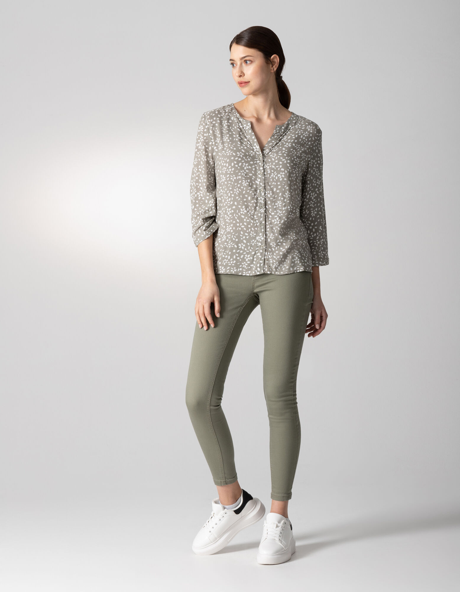 Blouse - Viscose - Vert fonc&eacute;