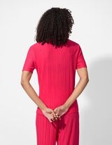 T-Shirt - Plisseefalten - pink