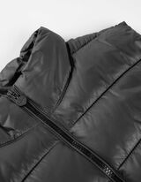 pikowana kamizelka - stójka - ciemny szary