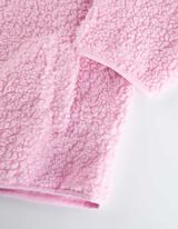 rozpinana bluza - pluszowe futerko - rozowy