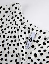 Blouseshirt - Stippenmotief - wit