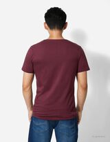 T-shirt - nadruk - ciemny czerwony