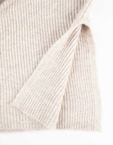 Pletená sukňa - Rebrový úplet - bezova