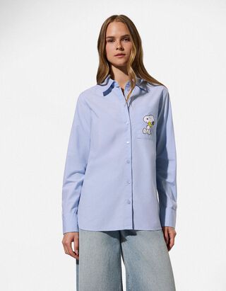 Bluse - Snoopy - hellblau