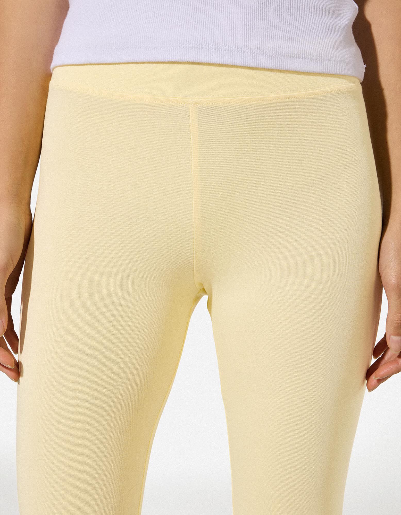 Leggings - 3/4-L&auml;nge - Hellgelb