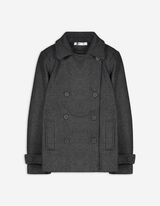 Caban Jacke - Woll-Optik - dunkelgrau
